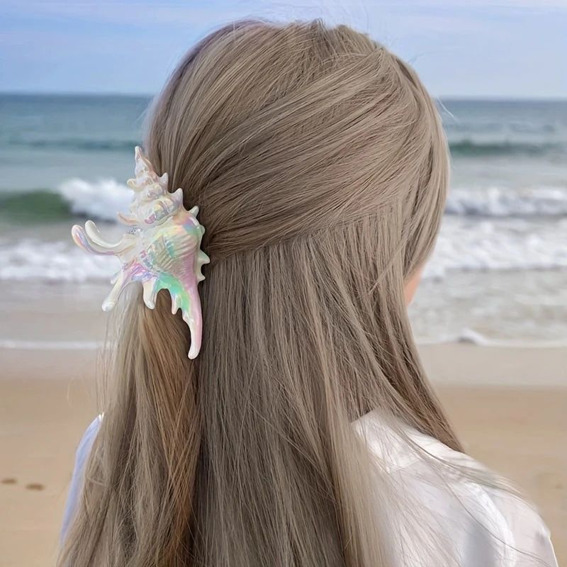 Seashell Claw Hair Clip/ Ocean-Inspired Marine Hair Clip
