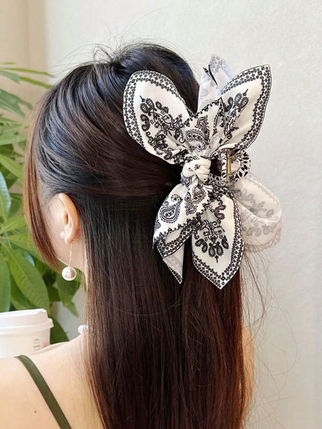 Boho Bandana Bow Claw Clip