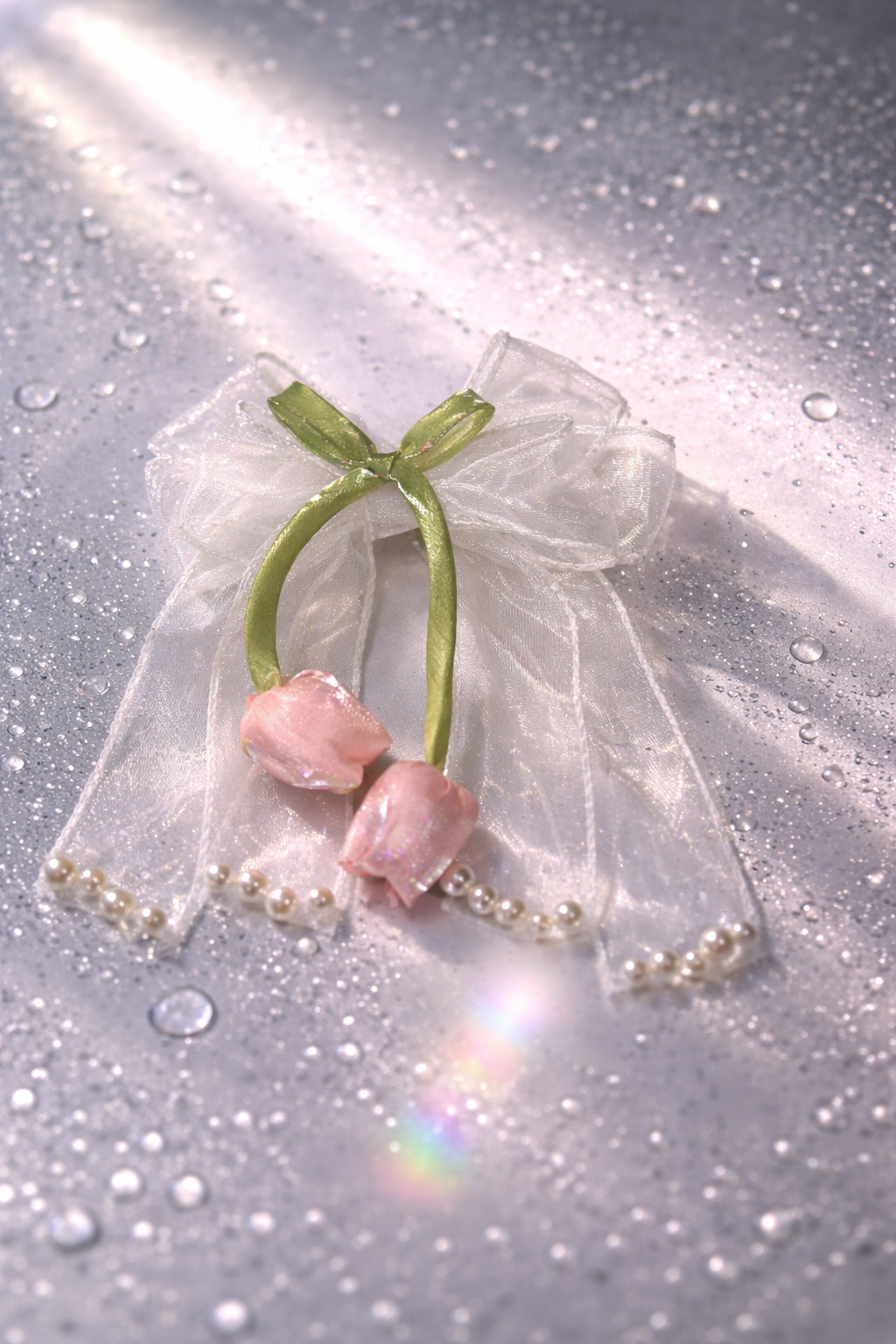 Satin Pearl Tulip Hair Pin