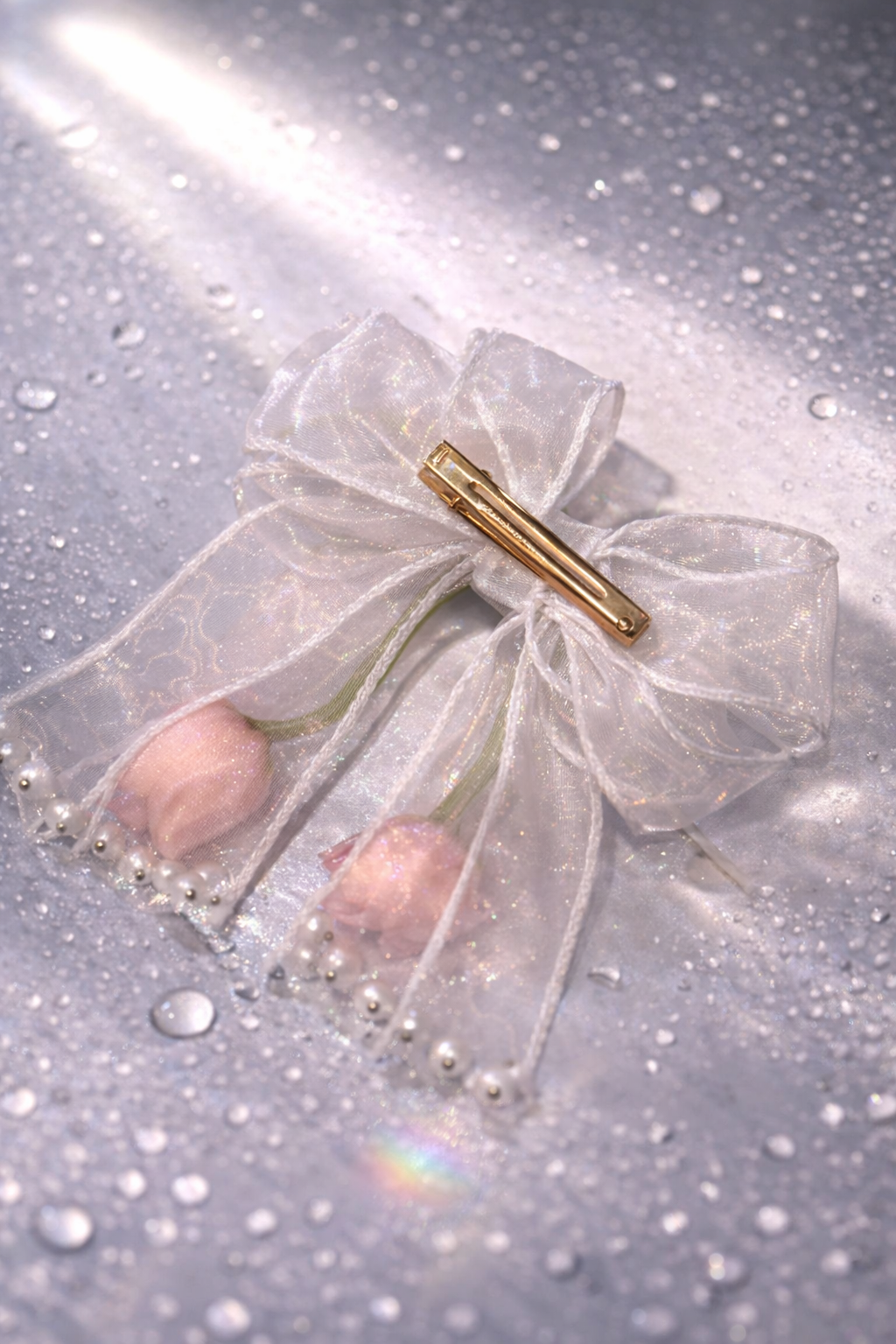 Satin Pearl Tulip Hair Pin