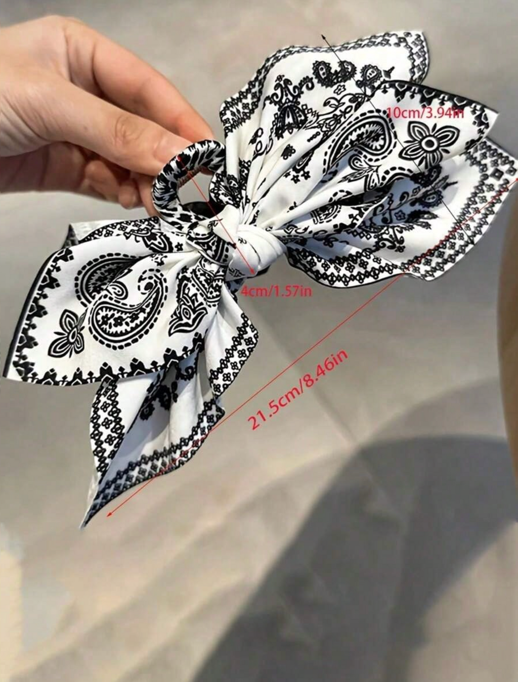 Boho Bandana Bow Claw Clip