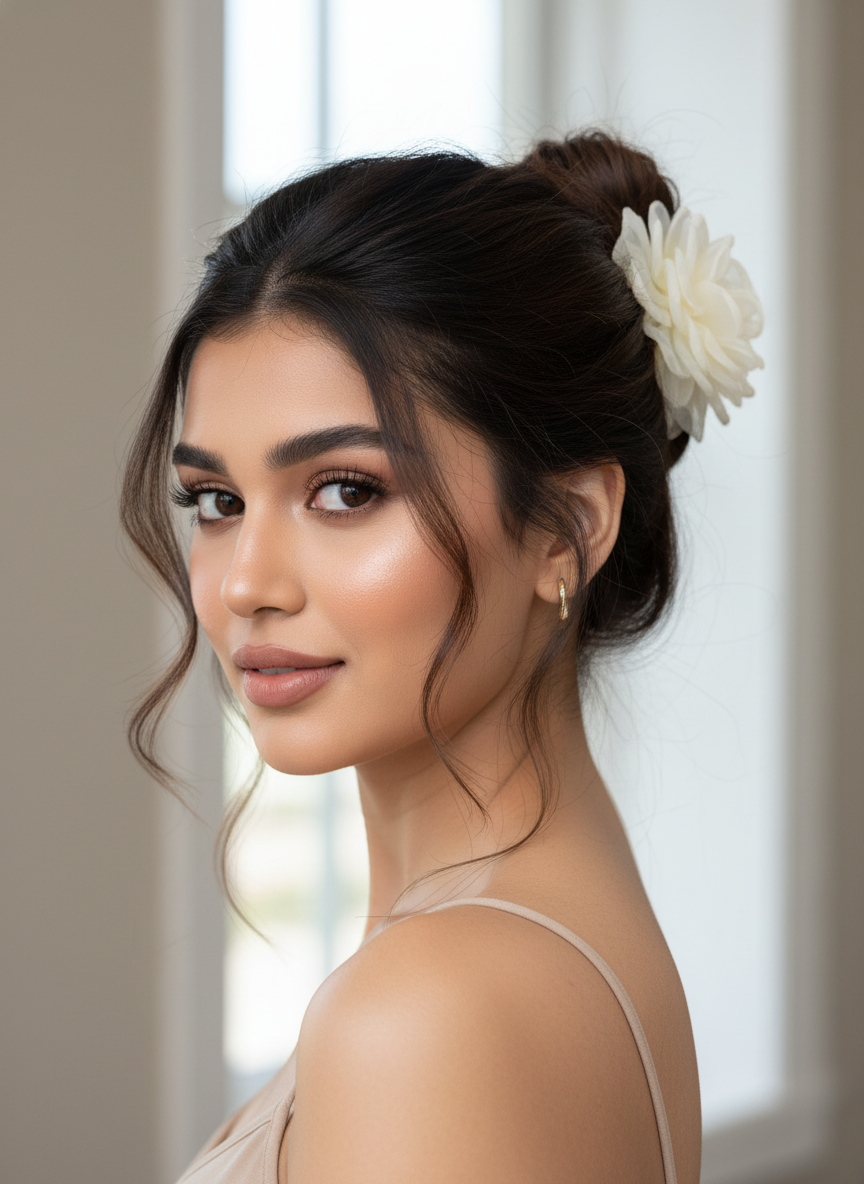 Rosette Cloud Puff Claw Clip