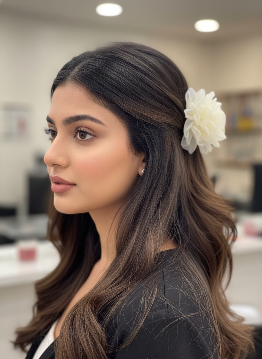 Rosette Cloud Puff Claw Clip