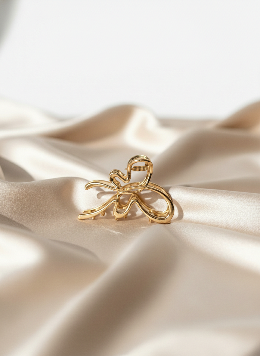 Metallic Butterfly Claw Clip