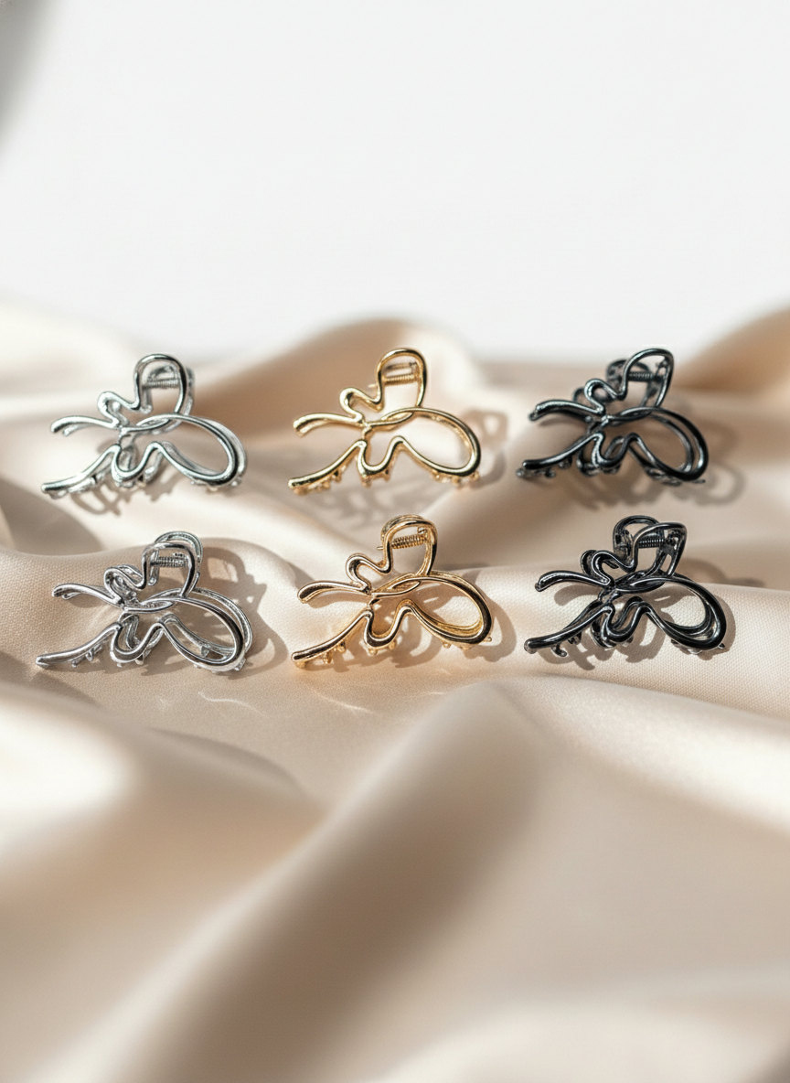 Metallic Butterfly Claw Clip
