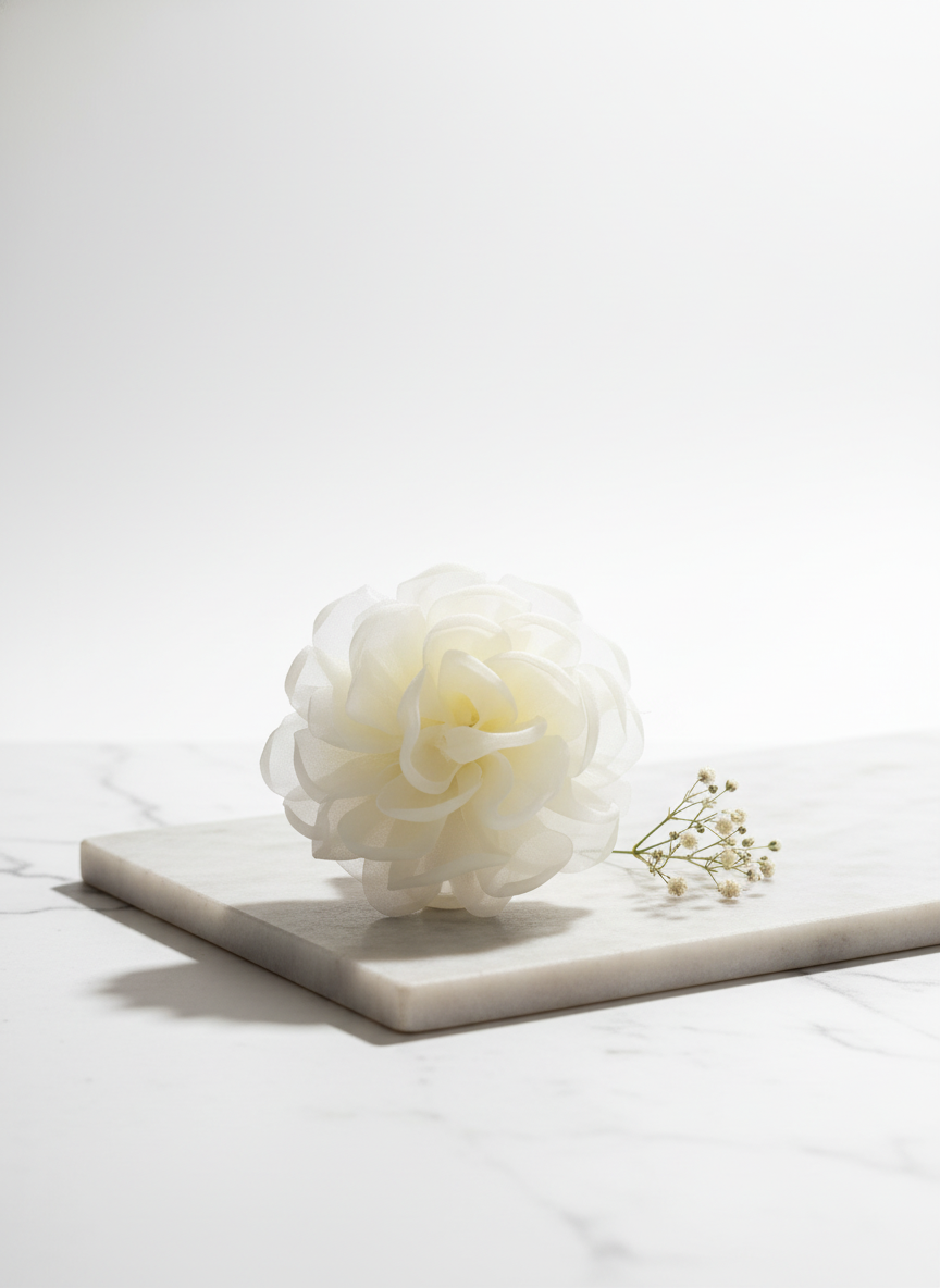 Rosette Cloud Puff Claw Clip