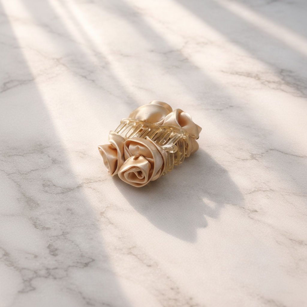 Champagne Rose Claw Clip