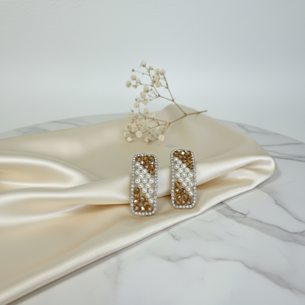Pearl Crystal Tic Tac (PAIR)