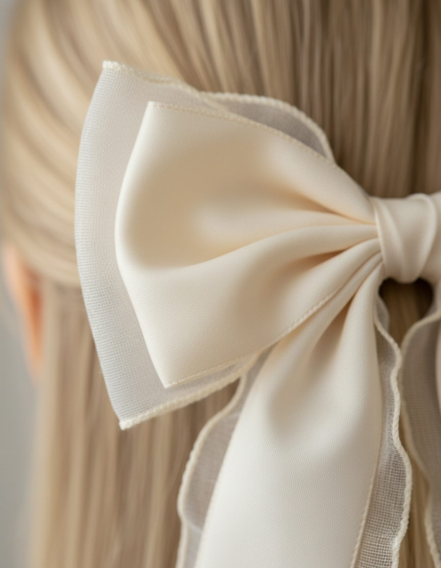 Long Ribbon Bow Hair Pin