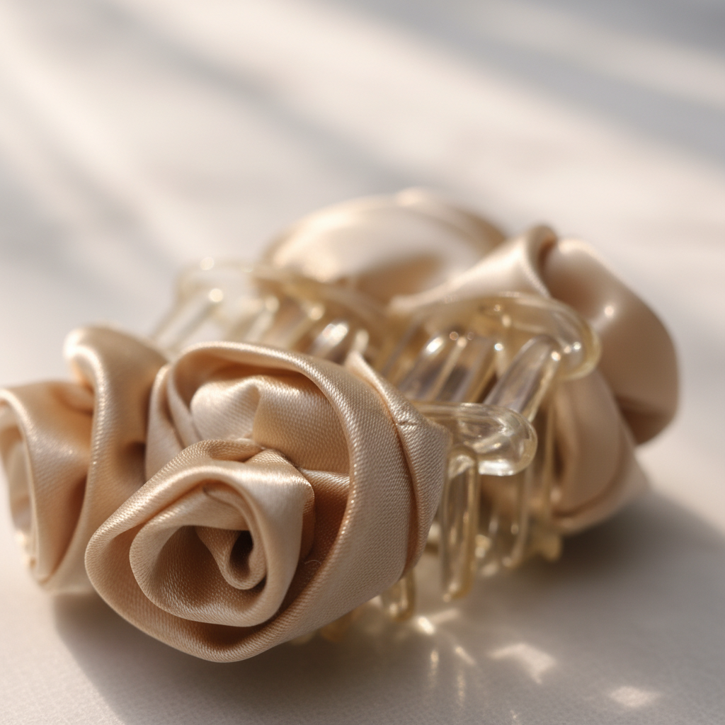 Champagne Rose Claw Clip
