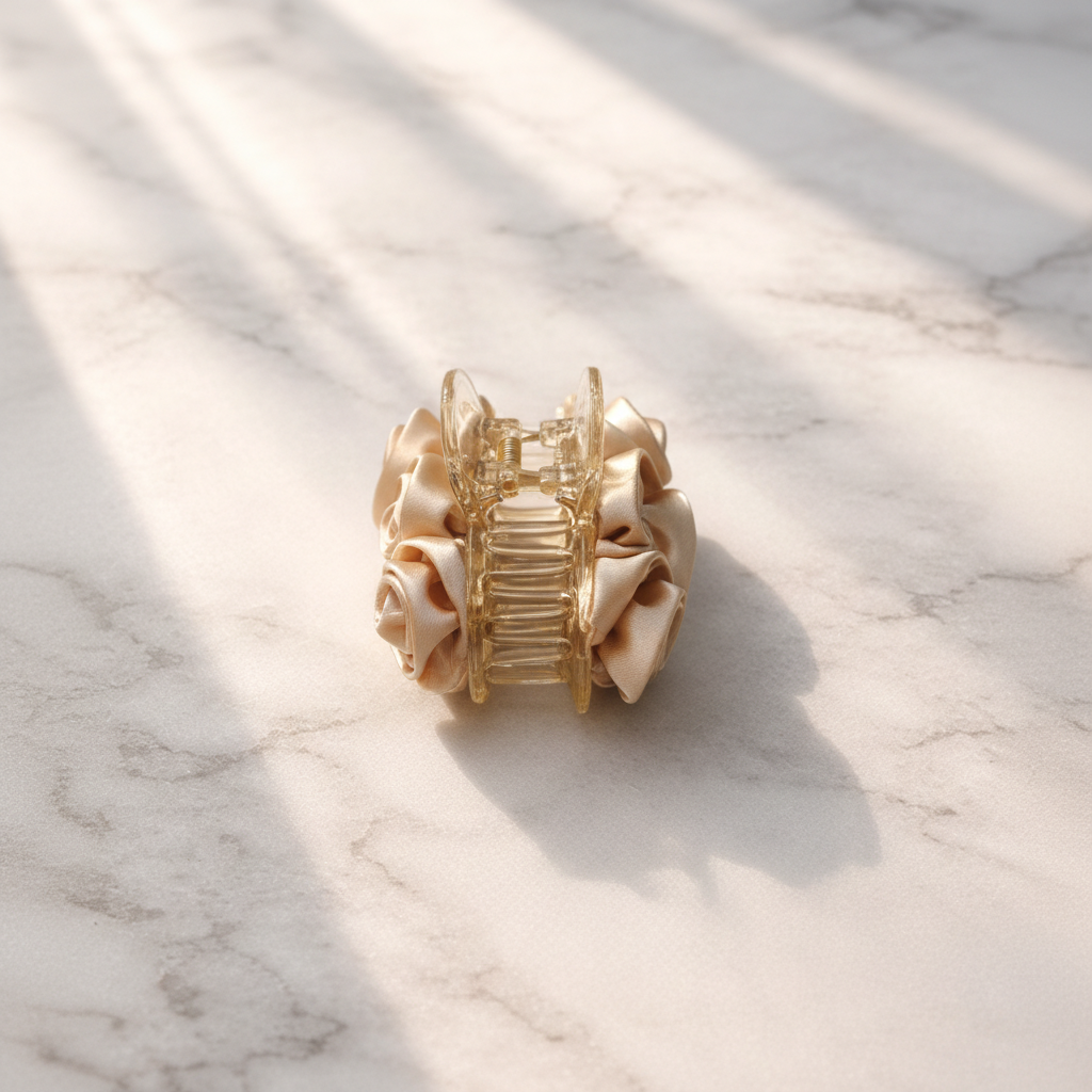 Champagne Rose Claw Clip